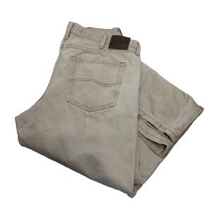 Lee Jeans Men's *34x28 Tan Regular Fit Straight Leg 100% Cotton RN130273 *Read